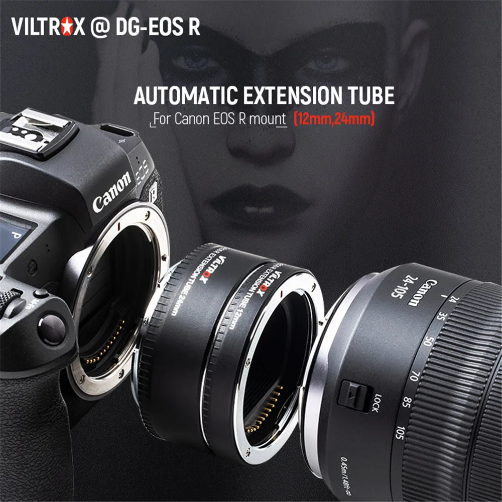 Viltrox DG-EOS R с автофокусом макрообъектив адаптер 12 мм+ 24 мм для Canon EOS R объектив для EOS R/EOS RP камера