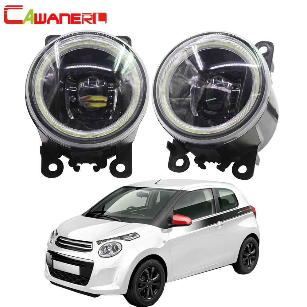Cawanerl For Citroen C1 (PM_, PN_) Hatchback 2005 Onwards Car Styling LED Lamp Fog Light Angel