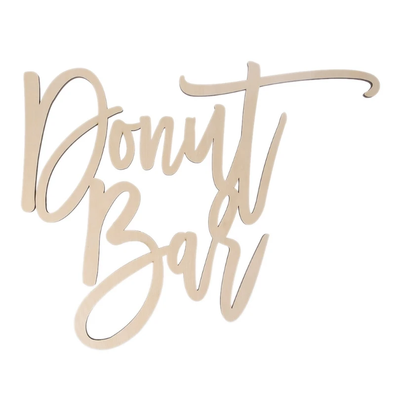 

Exquisite Donut Bar Natural Wooden Sign Wedding Party Decoration Novel Design