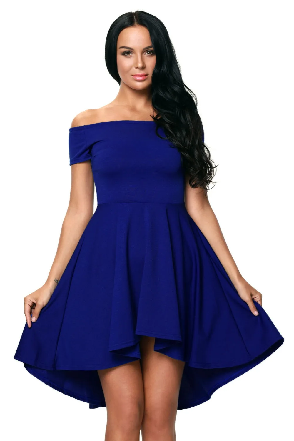 Blue-All-The-Rage-Skater-Dress-LC61346-5-1