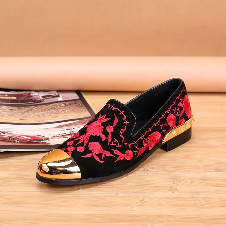 CH.KWOK Gold Top and Handmade printing Gentleman red Bottom Luxury Men