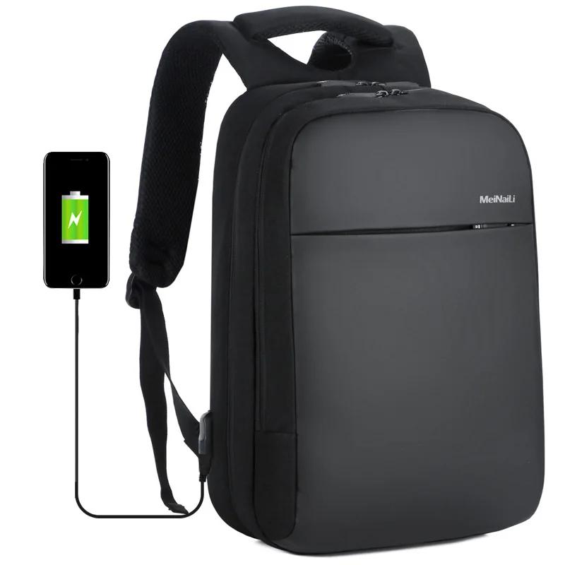 USB Charging Men Backpack 15 inch Laptop Bag Backpack Male