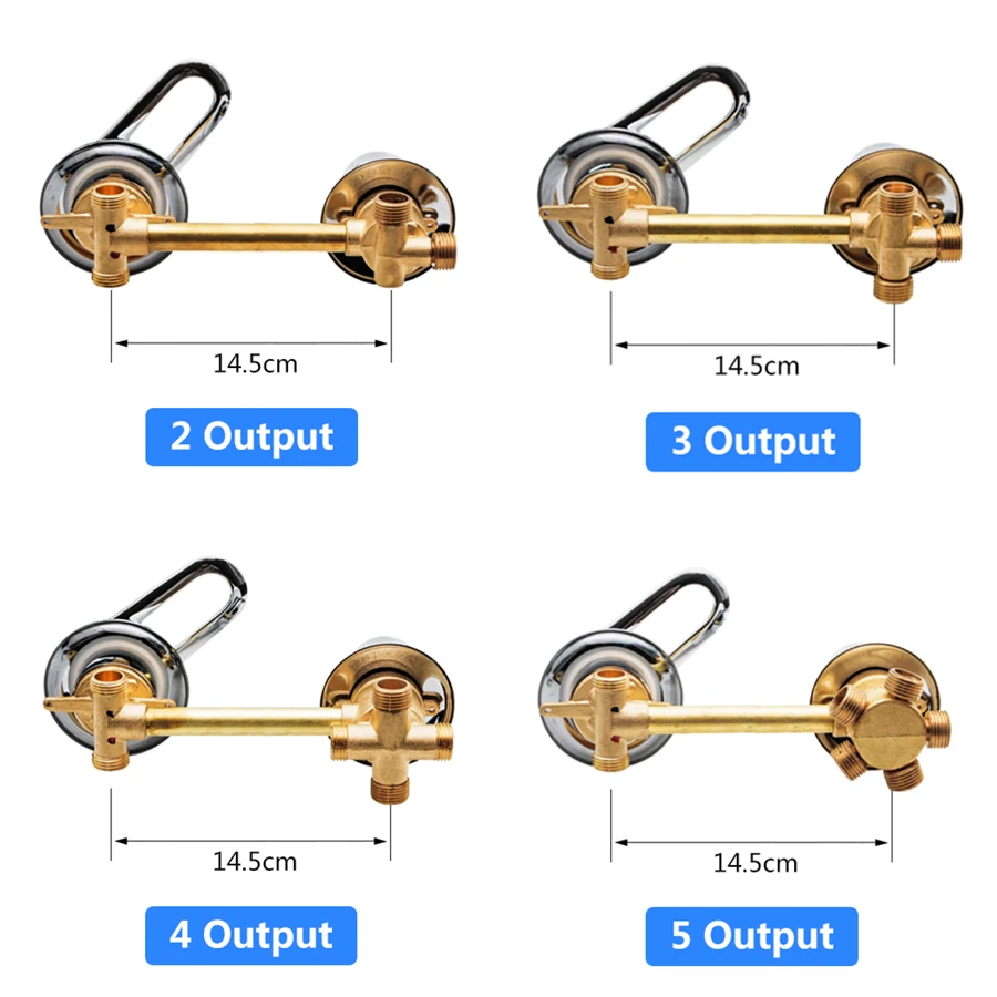 2/3/4/5 способов водоотводная труба с резьбой; высотка каблука 10 см/12,5 см/14,5 см холодный и горячий смесительный клапан регулирующий клапан латунный смеситель для душа переключатель Ванная комната