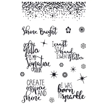 

I was born to sparkle shine Scrapbook DIY photo cards account rubber stamp clear stamp transparent stamp Handmade card stamp