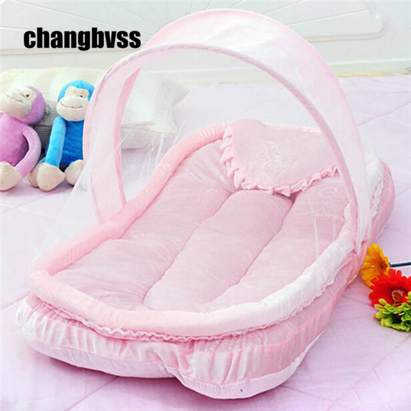 Ensemble De Moustiquaire Pour Lit De Bebe Literie De Luxe Bleu Rose Coussin Matelas Oreiller Aliexpress