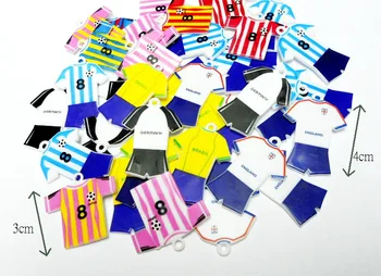 

10pc SOCCEER football SHIRT Kids Cup Cake Topper Home Craft cadeau regalo easter eggs souvenirs gadget giveaway back to school