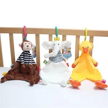 

Baby Appease Towel Toys Cute Animal Plush Doll Teether Developmental Baby Towel Stroller Bed Sleeping Blanket Toy