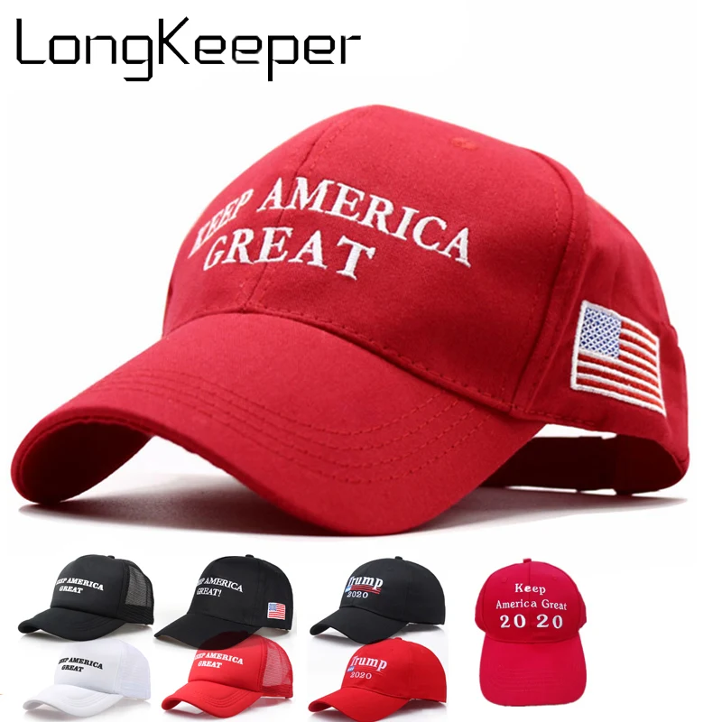

2020 Donald Trump Keep America Great Trump Caps Re-Election Hats Embroidery USA Flag Donald Trump Style Baseball Cap US Hot Caps