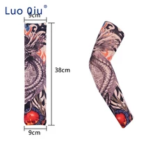 20 шт/Роман Cool с принтом в виде татуировки на велосипеде, мотоцикле, Armwarmers подогреватели руку рукав манжеты Обложка анти-УФ-защита от переполнения 38 см