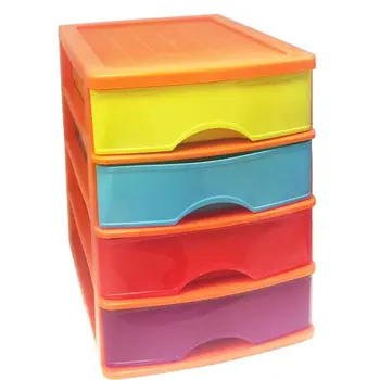 

Plastic Forte-Drawer tabletop Orange with 4 drawers