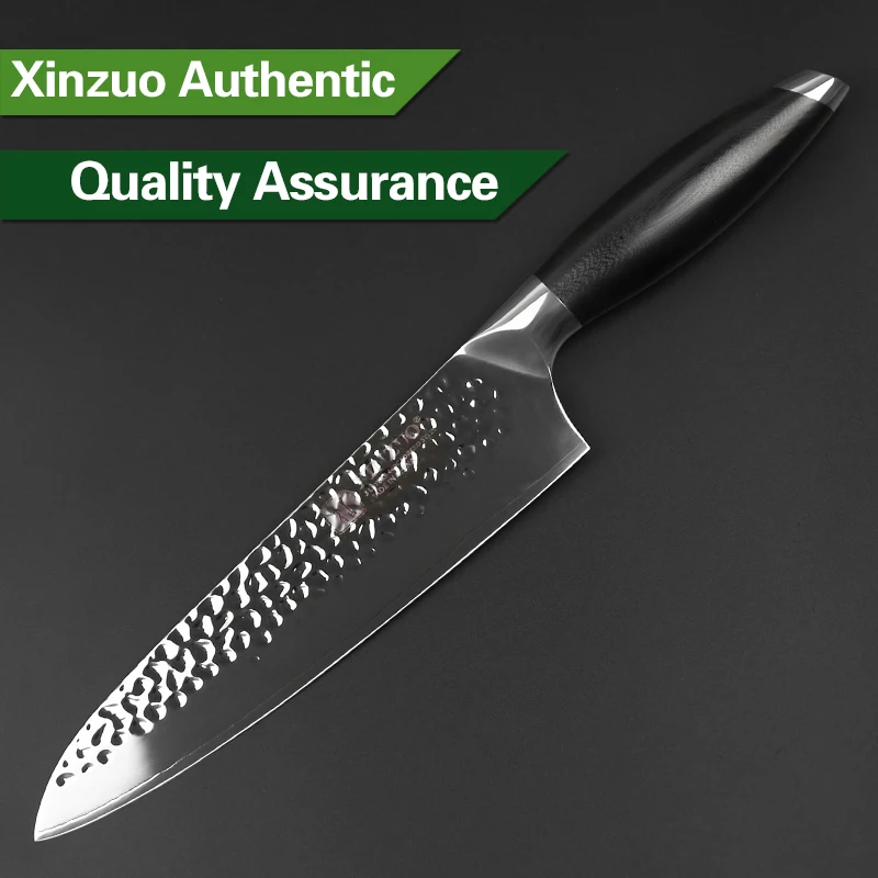 XINZUO 8 ''шеф-повара Knife3 слой 440C ядро клада Стальные Кухонные ножи Gyutou кухонные инструменты G10 ручка из нержавеющей стали резак