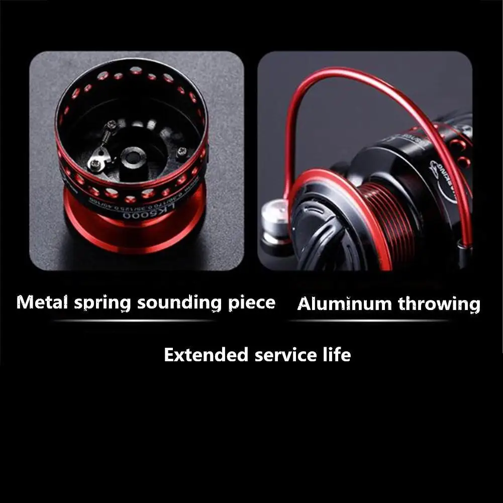 2019 Fishing Spinning Reel Saltwater Fishing Reel Carp Fishing Reels 6000 4.7:1 13 BB Rock Fishing Reel Spinning Reels Wheel