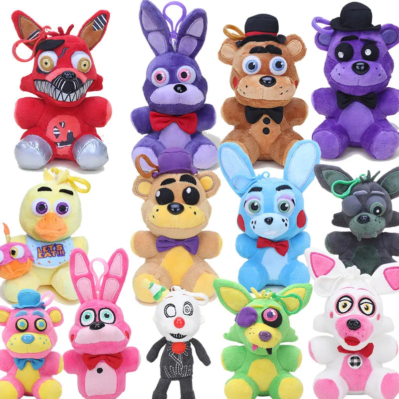 14 см пять ночей у Фредди кулоны куклы FNAF медведь мангл Фокси Чика мягкие брелки
