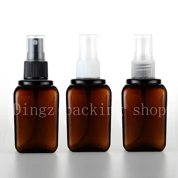

(50pcs/lot) 80ml Brown spray bottle Portable cosmetic bottles 80 cc empty PET plastic bottles