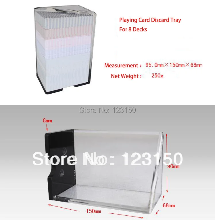 

TA-025 8 Deck Playing Card Discard Tray, for Casino games