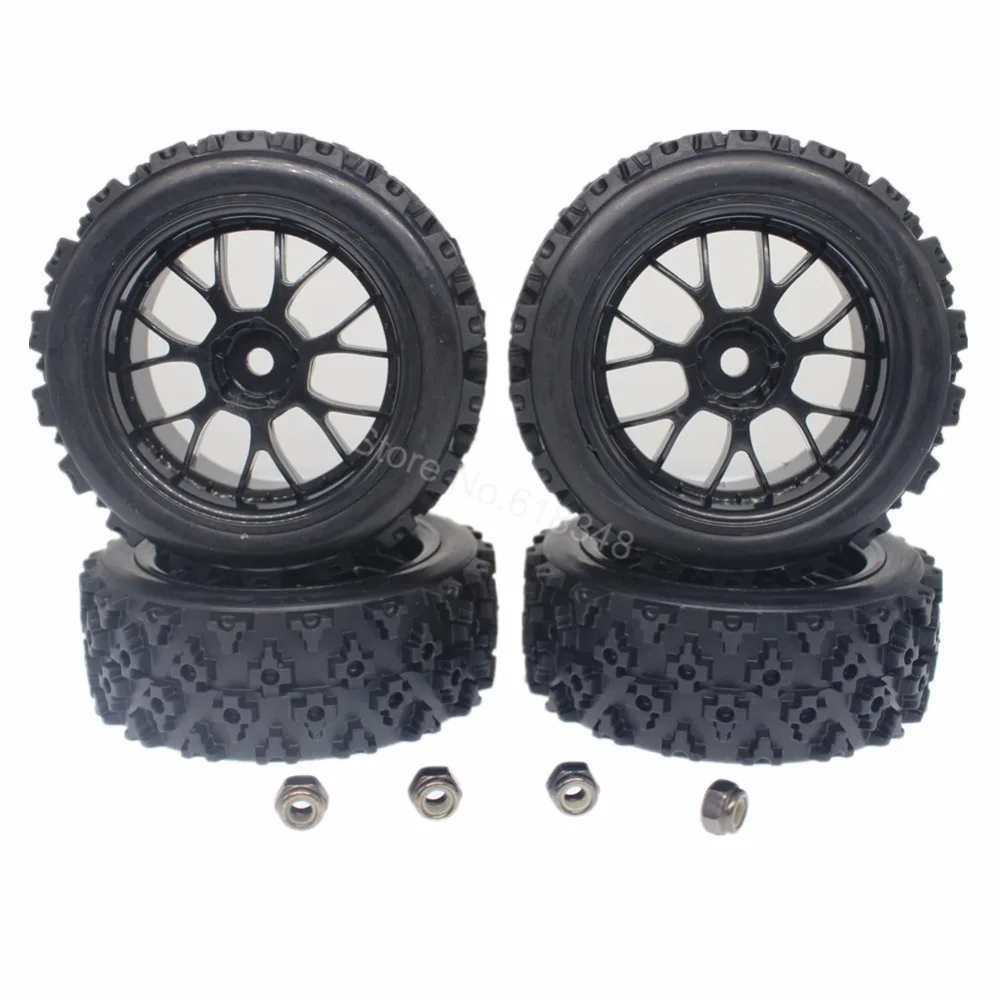 4x On Road Car Rally Car RC1:10 Letter U Rubber Tire+14 Spoke Wheel Rim Wheels, Tires, Rims & Hubs Toys & Hobbies