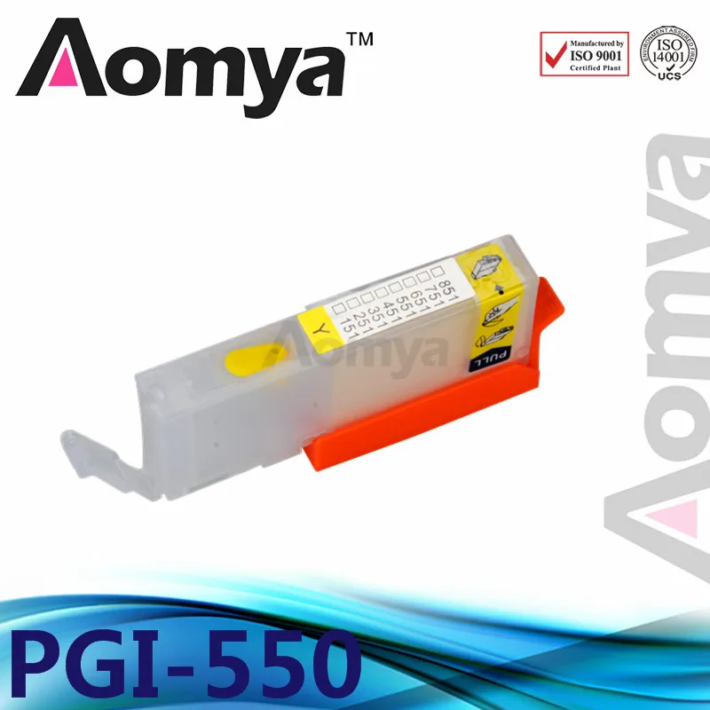 6 шт. PGI 550 PGBK CLI 551 BK C M Y GY для CANON MG6350 MG7150 MG7550 IP8750 многоразовый картридж с чипом ARC