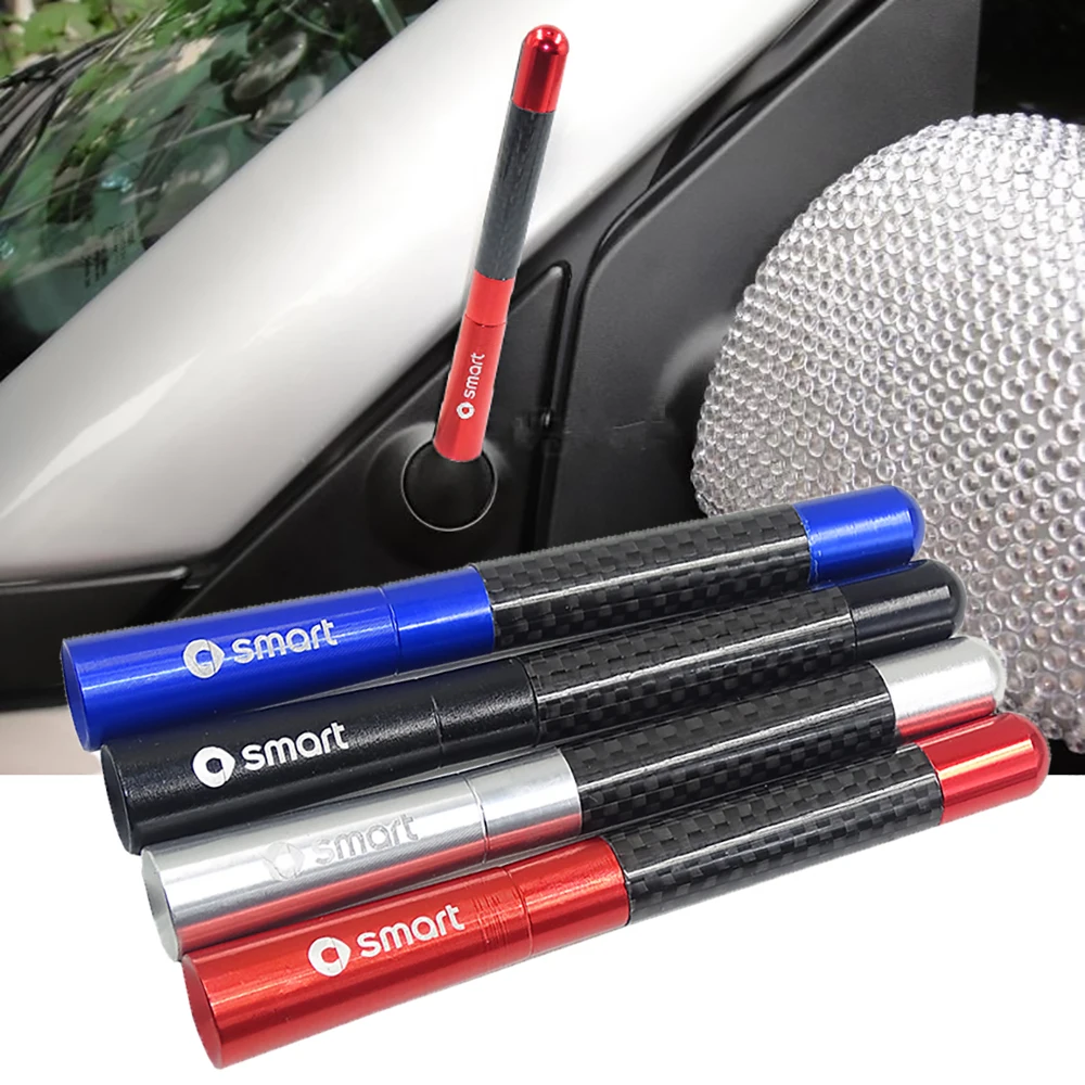 

4.7 Inch 12cm Smart 453 Forfour 451 fortwo Short Carbon Fiber Radio Antenna Signal Car-styling New Vehicle Logo Auto Accessories
