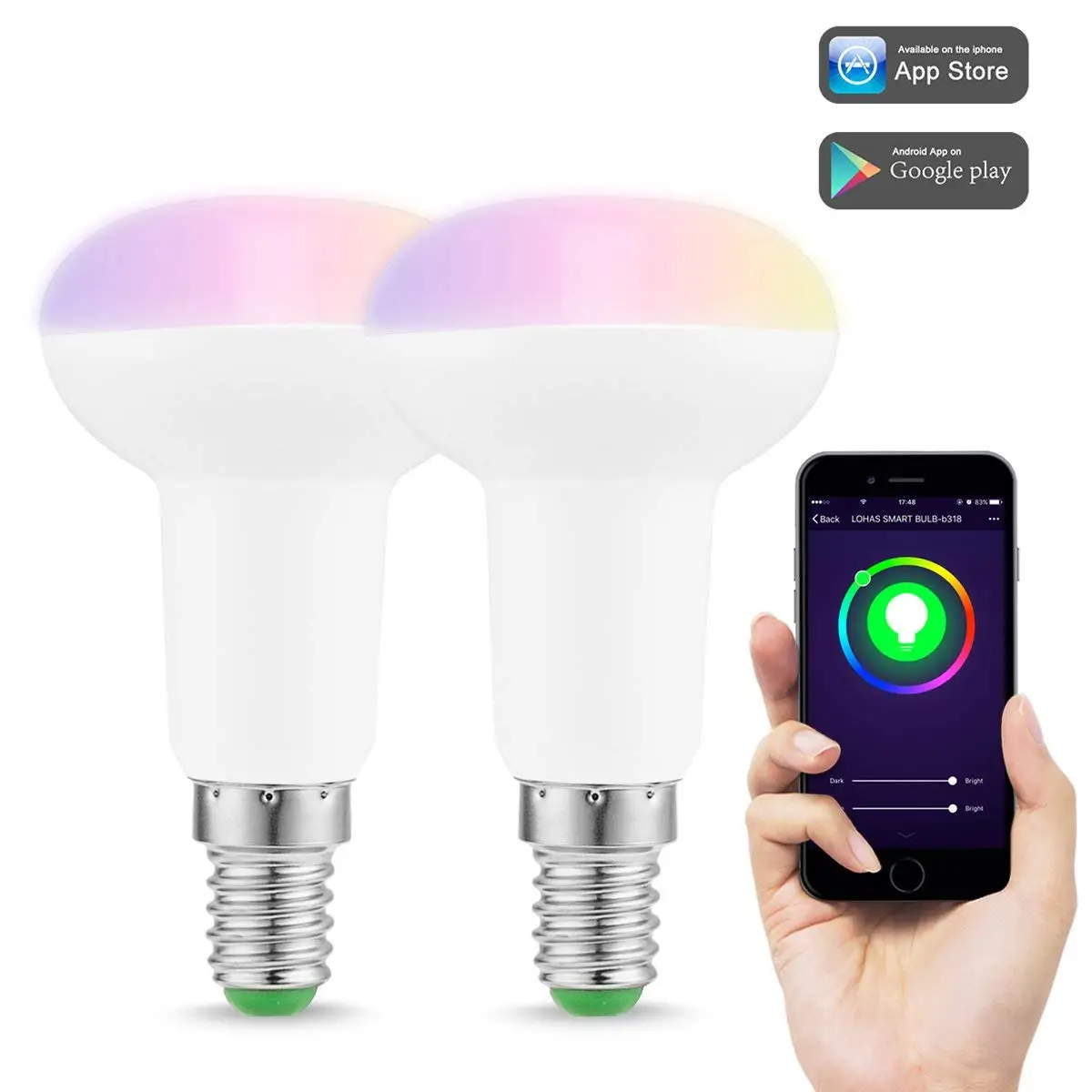 1-10PACK RGB E14 E12 Colour Changing LED Light Bulbs Candelabra Remote Lamp 3W