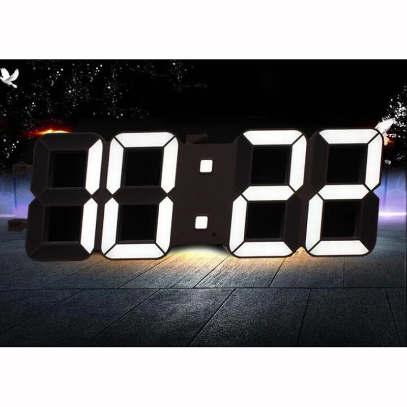 Kısılabilir Led Dijital duvar saati Işık Sensörü ile Büyük 6 inç 15 cm