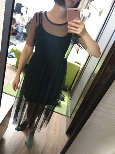 EFINNY черное платье женское летнее сексуальное Сетчатое платье женское модное винтажное платье с круглым вырезом и коротким рукавом Vestidos