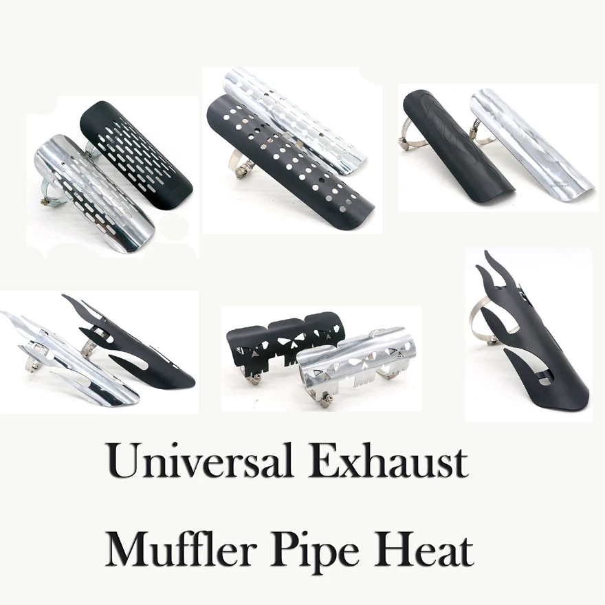 

Universal Exhaust Muffler Pipe Heat Shield Cover Heel Guard Motorcycle Heat Shield Guard FOR Kawasaki For YAMAHA FOR Harley 400