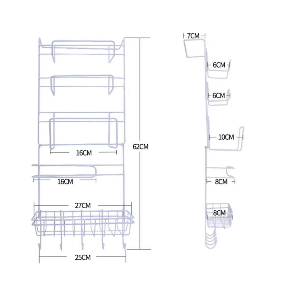 Refrigerator Rack Side Shelf Sidewall Holder Multifunctional Kitchen Supplies Organizer Household Multi-layer Fridge Storage