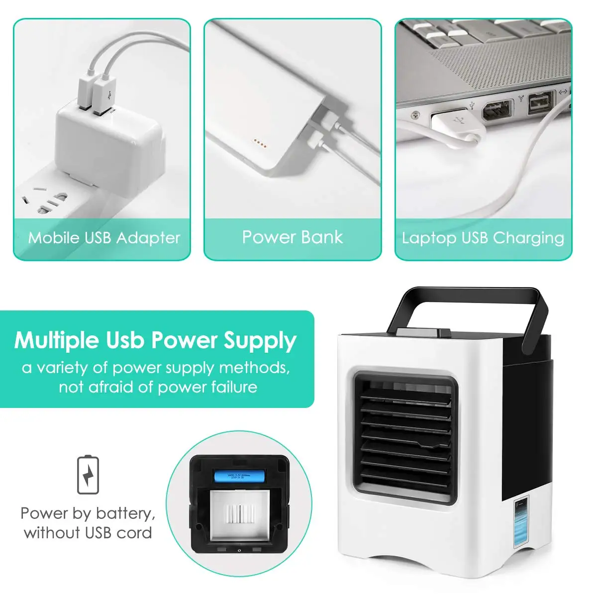 Mini Air Cooler USB Air Cooler Air Purifier Humidifier with Water Cooling for Office Camping Home Mobile Air Conditioner Mini Air Cooler USB Air Cooler Air Purifier Humidifier with Water Cooling for Office Camping Home Mobile Air Conditioner