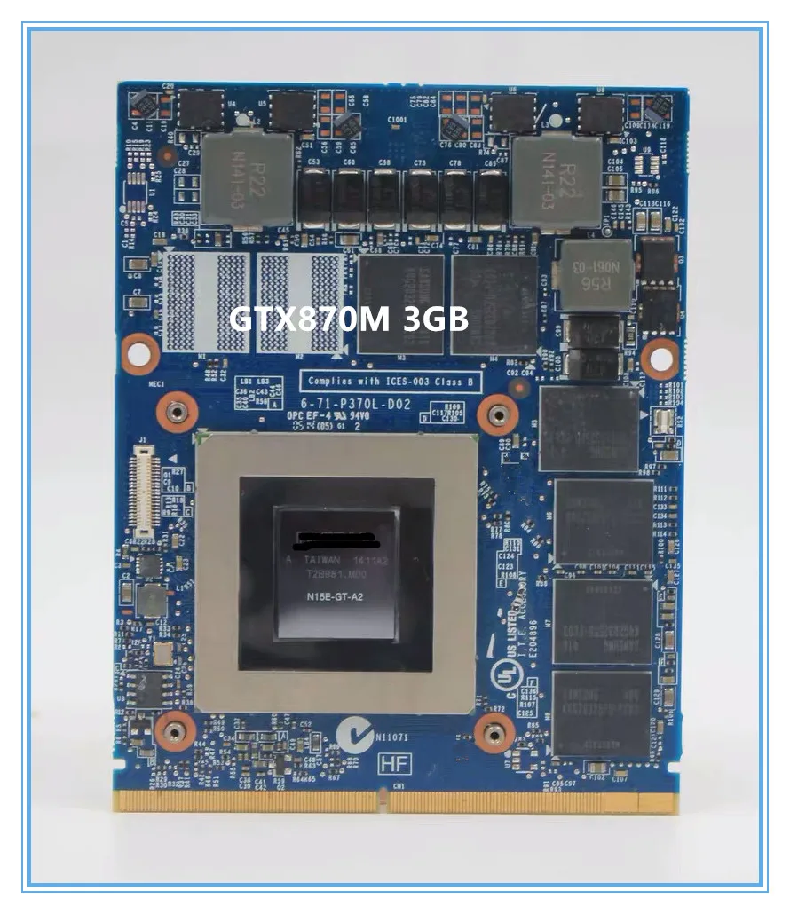 Видеокарта GTX 870M GTX870M 3G VGA для ноутбука Clevo P370EM P375SM P157SM P151SM P150SM P177SM P370SM P570EM|Платы
