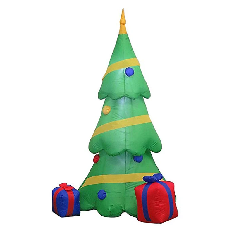 160 см гигантская надувная елка с подарочными коробками светодиодные светящиеся игрушки День рождения, свадьба, Рождество вечерние реквизит двора дома деко
