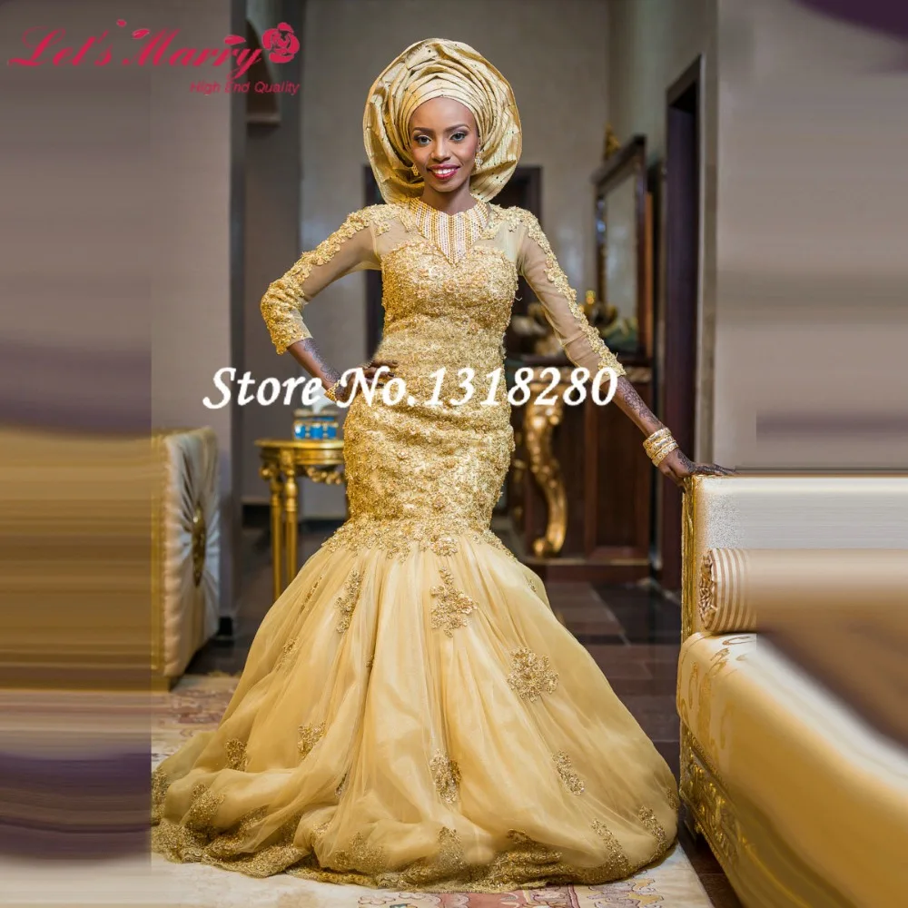 Yellow African Wedding Dresses