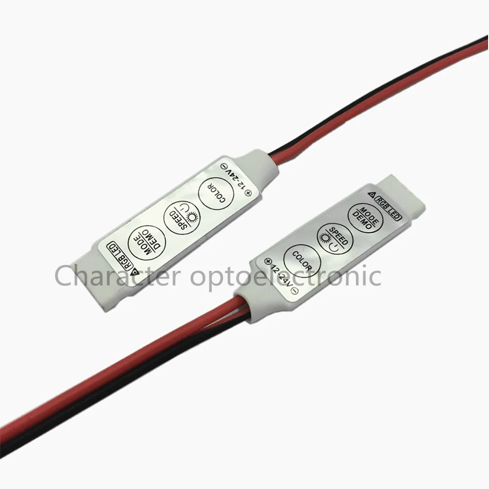 

10pcs Mini RGB Controller Dimmer Switch 19 Dynamic Modes 20 Color DC 12V 24V 3 Keys for 5050 3528 Led Strip Lamps Light