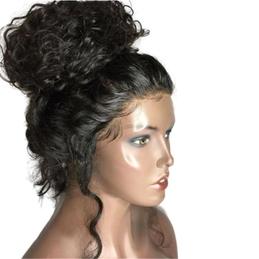 Синтетические волосы на кружеве человеческих волос парики 13*4 Синтетические волосы на кружеве парики Реми бразильские объемная волна