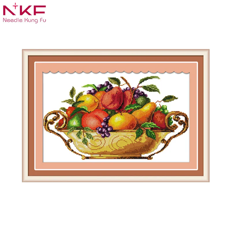 

Fruit dish chinese cross stitch kits sale embroidery sets cross stitch counting patterns print dmc 14ct 11ct needlework diy