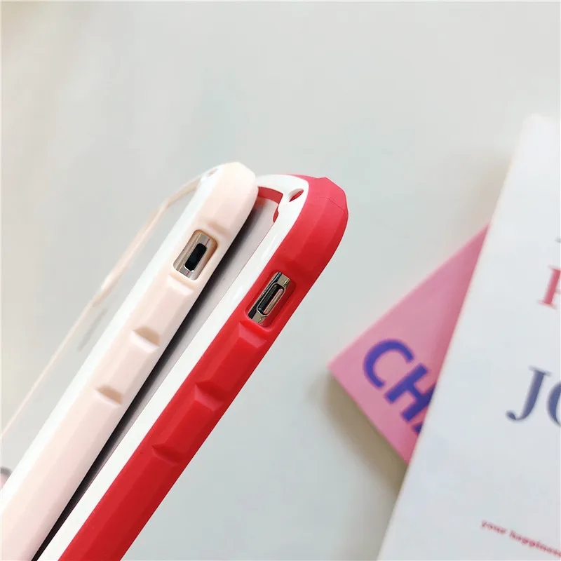 Двойной карамельный цвет милый матовый чехол бампер для iphone 11 Pro Max 6 6S 7 8 Plus X Xs XR