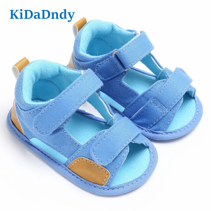 KiDaDndy zapatos de bebé Infantil de fondo suave zapatos de bebé de verano antideslizante tela de algodón Niña Zapatos bebé niño LXM80