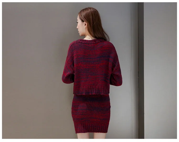 Fashion Women Sweater Skirt Suit Set Preppy Style Knitted Skirt Suits Female Knitting Sets Women 2 Piece Sets Autumn Wiinter 2017 (19)