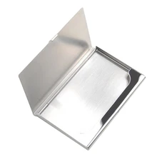 1 шт. рекламная акция мужской металлический серебристый алюминиевый бизнес ID держатель для кредитных карт чехол из нержавеющей стали чехол для банковских карт