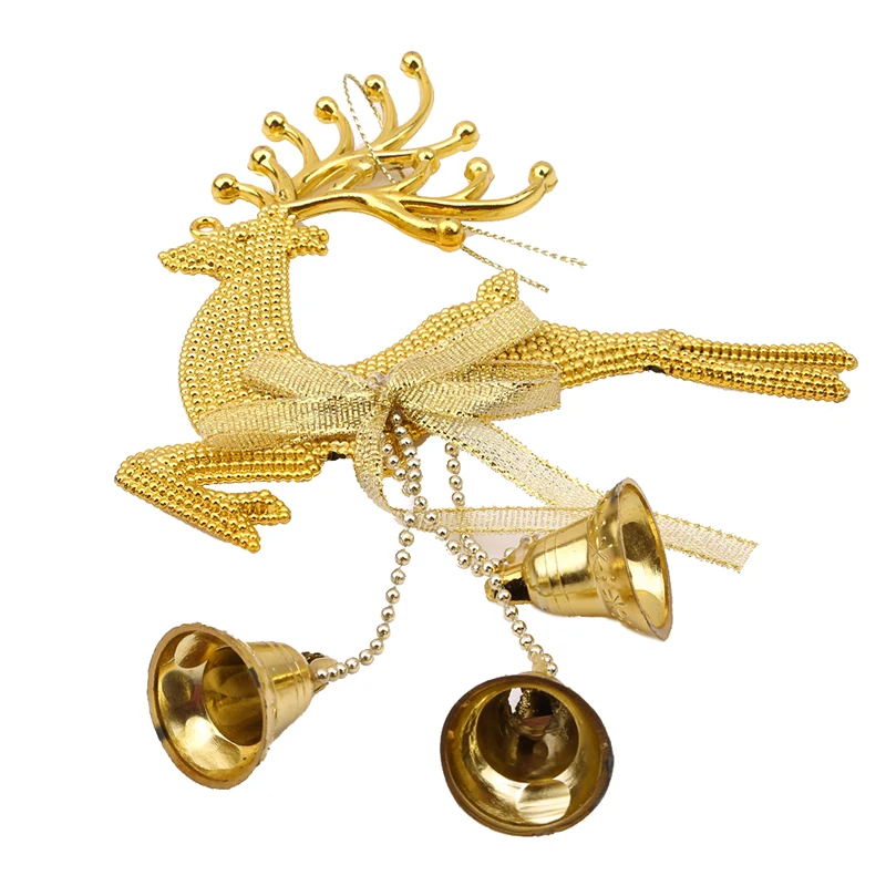 1PC Gold Sliver Reindeer Christmas Tree Hanging Pendant Ornament Xmas