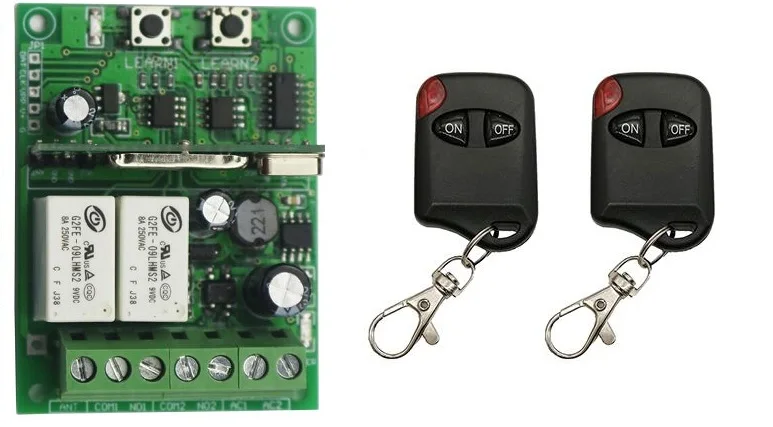 Новый DC12V 24V 36V 48V 2CH 10A радио Управление RF Беспроводной кнопочный пульт