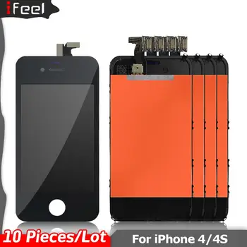 

10 Pieces/Lot AAA Quality LCD For iPhone 4/4S LCD Display With Touch Screen Digitizer Assembly