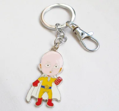 Оптовая продажа металлическая цепочка для ключей с Аниме One Punch Man ожерелье аниме