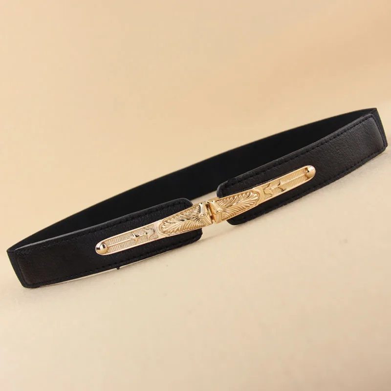 

Vintage metal buckle for elastic cummerbund fashion all-match elastic thin belt cummerbund