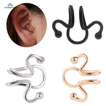1 шт Панк Змея Спираль пирсинг для пупка пирсинг Лабрет губы кольцо не пирсинг серьги сплав ухо манжеты клип поддельные пирсинг уха пирсинг