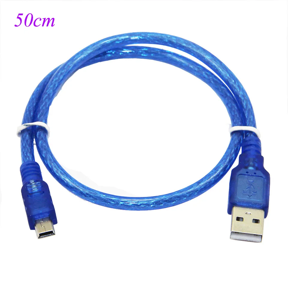Lballist Mini 5Pin USB кабель USB 2,0 type A штекер для Mini 5P Мужской кабель для передачи данных двойной экранированный 30 см 50 см 1 м