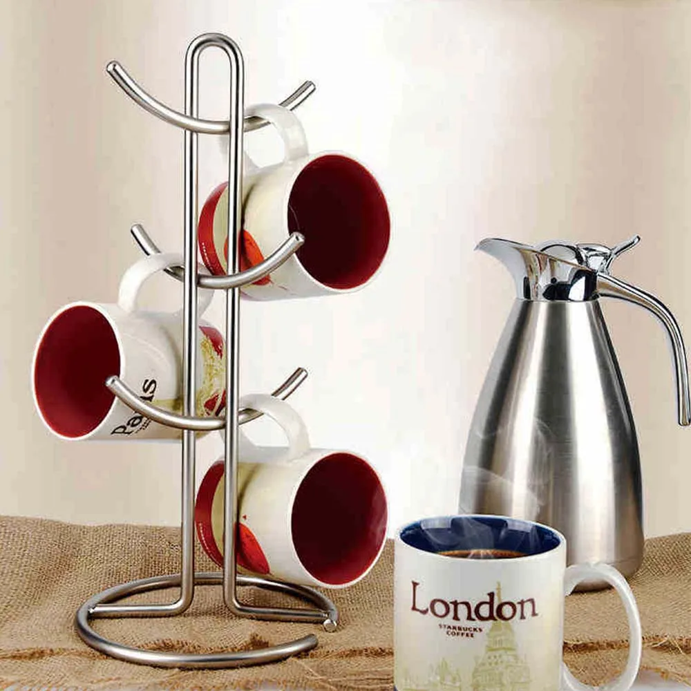 

Kitchen Storage rack Stand Home Kitchen Mug Hanging Display Rack Standing Cup Of Coffee Organizer Coffee Tea Cup Storage Holder