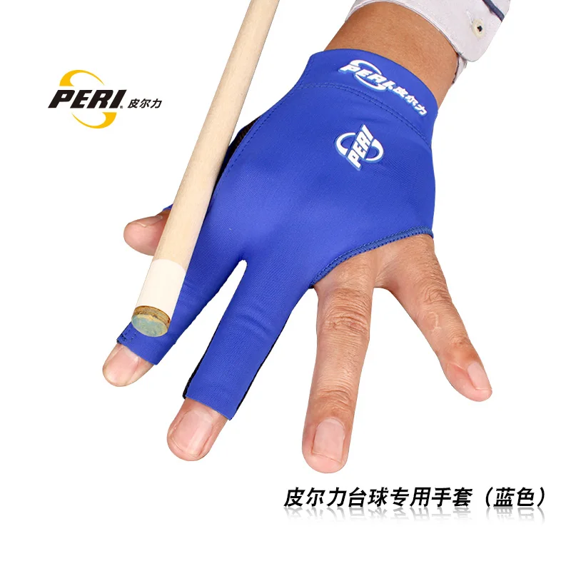 Оригинальные перчатки для бильярдного пула, удобные рукавицы с тремя пальцами для левшей, Нескользящие профессиональные перчатки, аксессуары - Цвет: Blue M