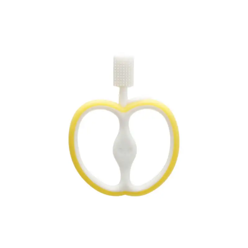 Безопасные детские трофеи BPA бесплатно милые животные Младенцы изготовленное вручную кольцо Прорезыватель Детские силиконовые жевательные подвески детские игрушки для прорезывания зубов - Цвет: Yellow Teether
