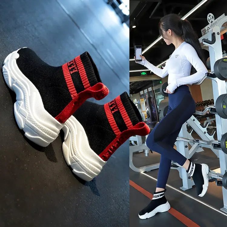 

Women hip-hop shoes ladies casual sports running Shoes female street travel sneakers girls elevator all-match fitness shoes