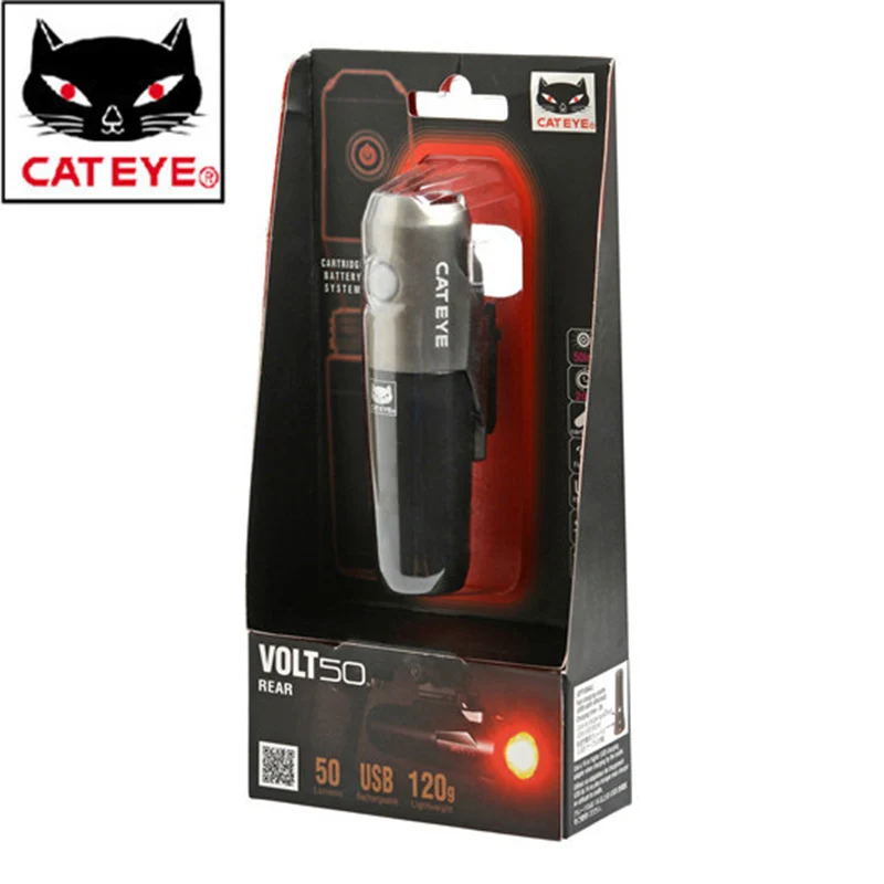 

CATEYE Bike Chargeable Light Red Rear Light Led Taillight Lamp Flashlight Bike Safety Warning Light With USB Bicycle Accessories